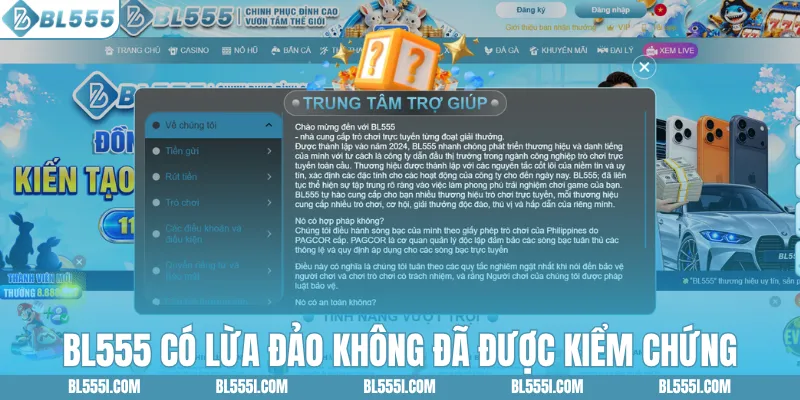 BL555 có lừa đảo không đã được kiểm chứng