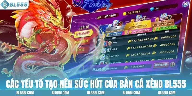 Các yếu tố tạo nên sức hút của bắn cá xèng BL555