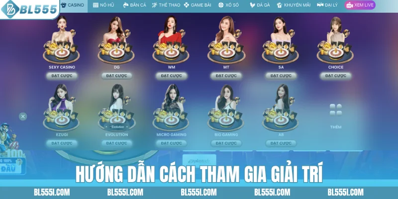 Hướng dẫn cách tham gia giải trí