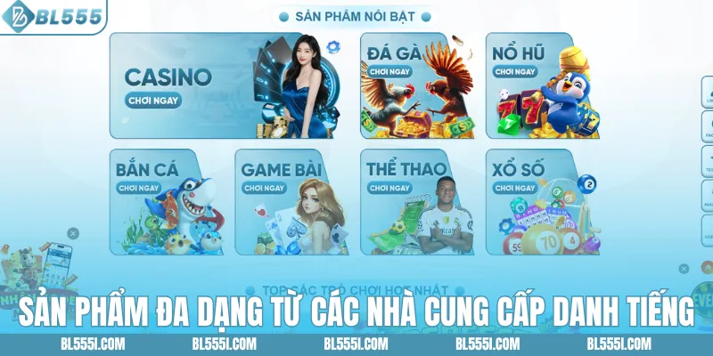 BL555 Có Uy Tín Không? Đánh Giá Chân Thực Cho Người Mới 4 Kho sản phẩm đa dạng từ các nhà cung cấp danh tiếng