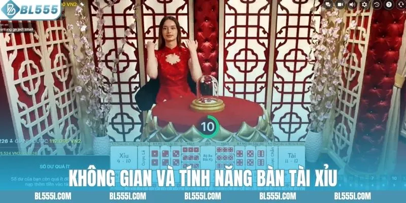 Không gian và tính năng tương tác game tài xỉu