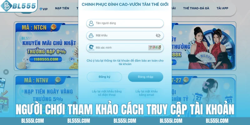 Người chơi có thể tham khảo cách truy cập tài khoản