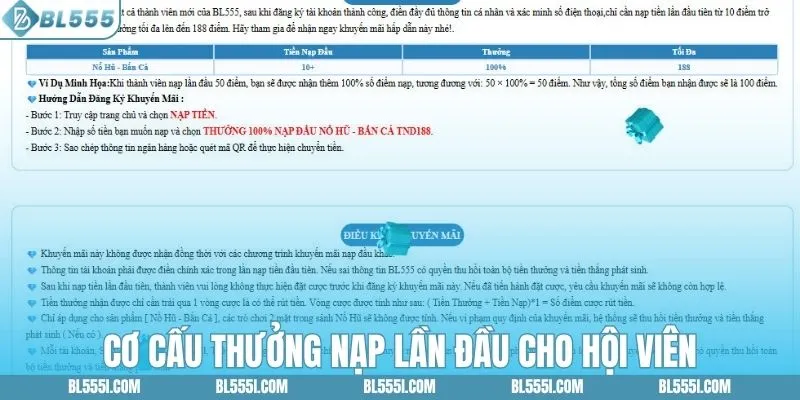 Phân tích cơ cấu thưởng nạp lần đầu cho hội viên