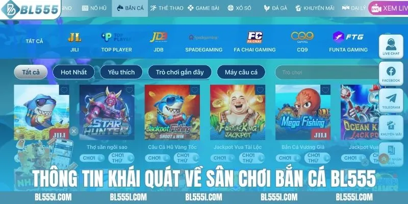 Bắn Cá BL555 - Trở Thành Chúa Tể Đại Dương Chinh Phục Thưởng Lớn 1 Thông tin khái quát về sân chơi bắn cá BL555